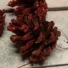 Szyszki brokatowe z zawieszką czerwone