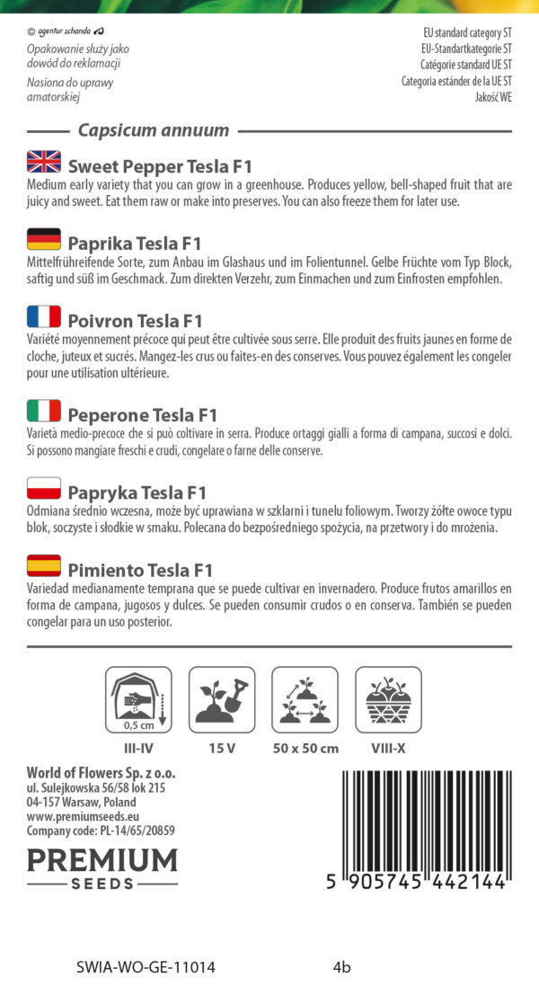 Papryka Tesla F1 0,2g