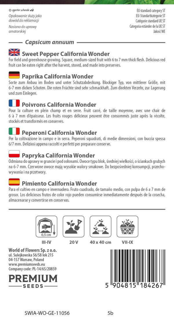 Papryka California Wonder
