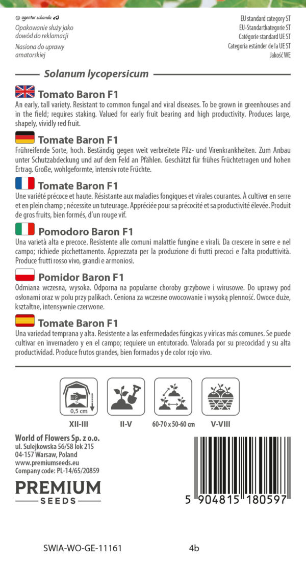 Pomidor Baron wysoki 0,1g