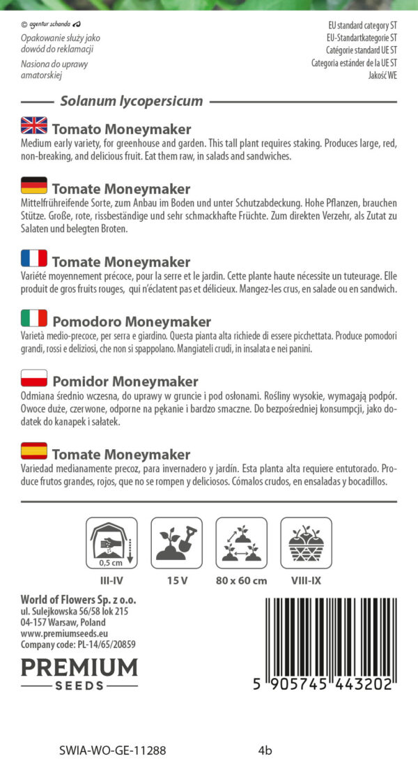 Pomidor Moneymaker 0,5g