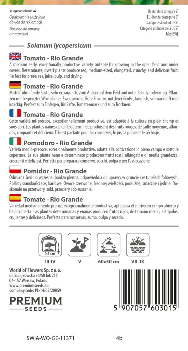 Pomidor Rio Grande karłowy 0,5g