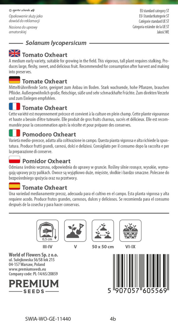 Pomidor Oxeheart wysoki 0,2g