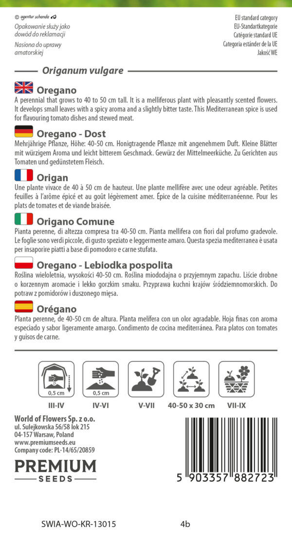 Oregano Lebiodka pospolita