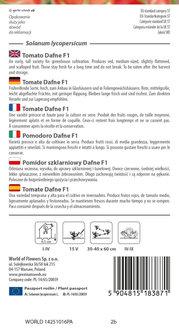 Pomidor Dafne F1 0,1g