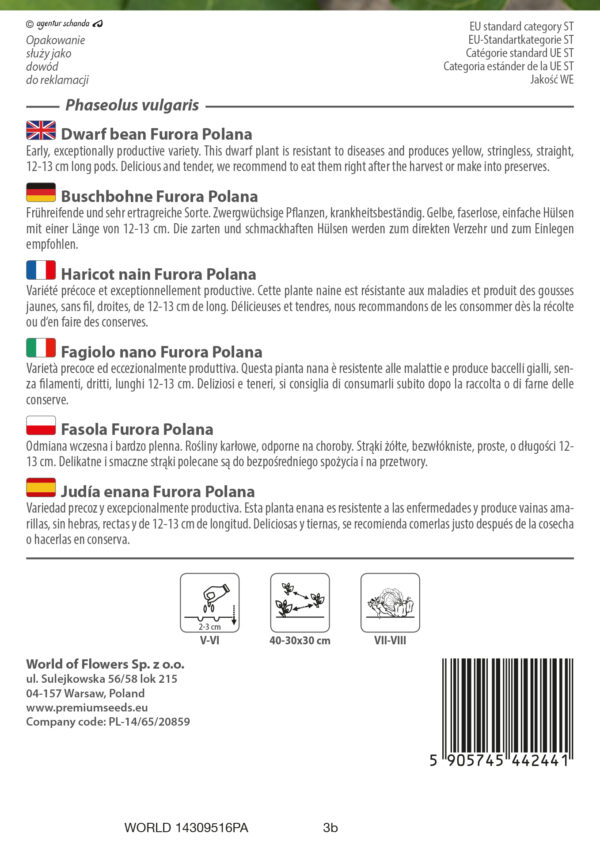 Fasola szparagowa Furora Polana 25g